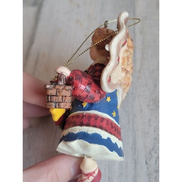 Colorful rustic Angel Banner Moon Star tree ornament Xmas home decor - Picture 5 of 7